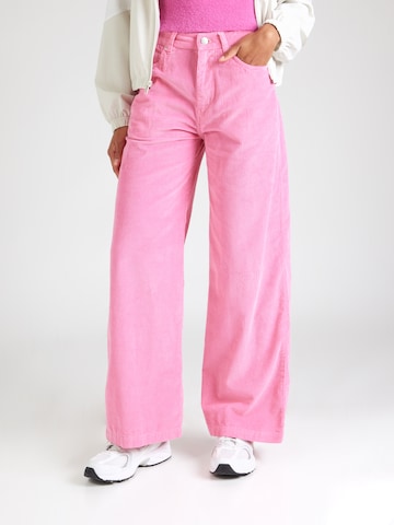 Wide leg Pantaloni sport de la ROXY pe roz: față