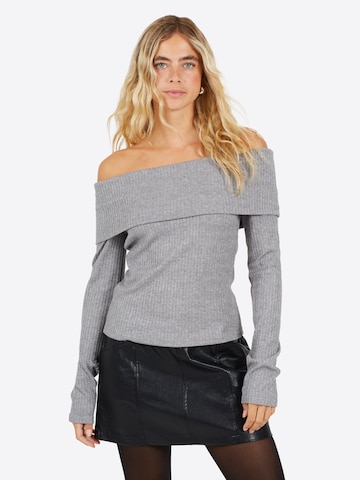 BRAVE SOUL Shirt in Grijs: voorkant