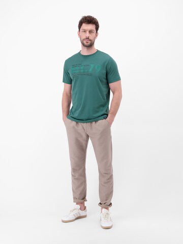 LERROS T-Shirt aus Baumwolle mit Brustprint in Grün