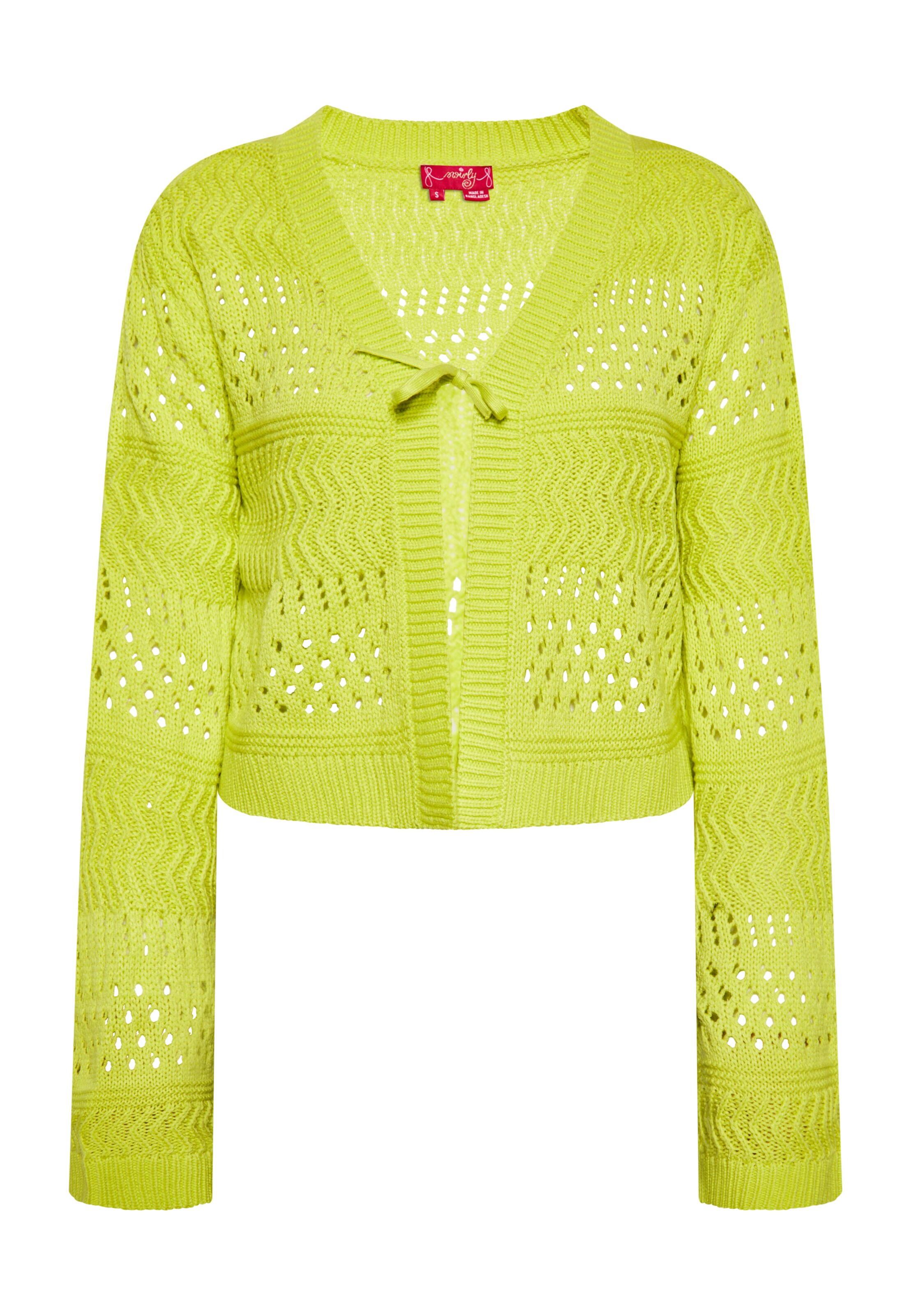 swirly Cardigan i grøn: forside