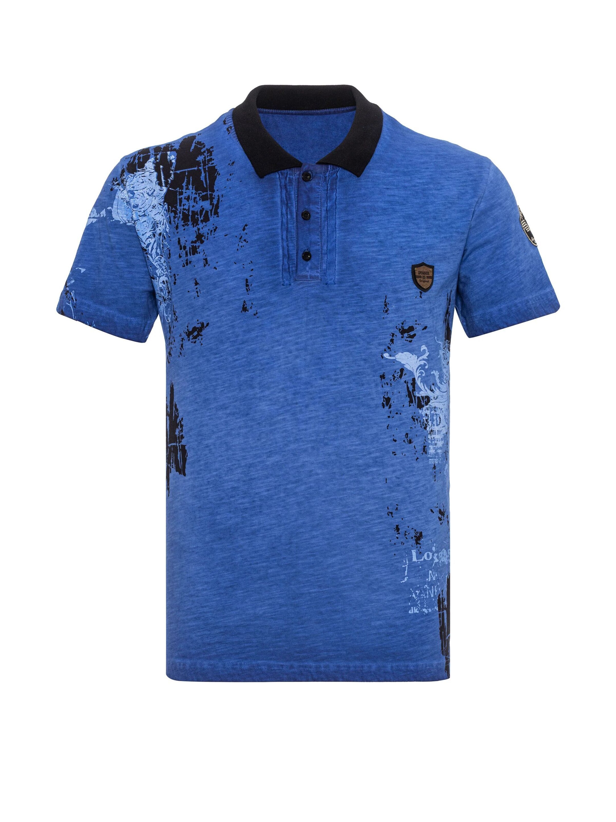 CIPO & BAXX Shirt 'CT798' in Blauw: voorkant
