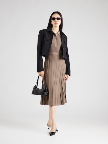 MICHAEL Michael Kors Трикотажное платье 'FIT N FLARE' в Коричневый