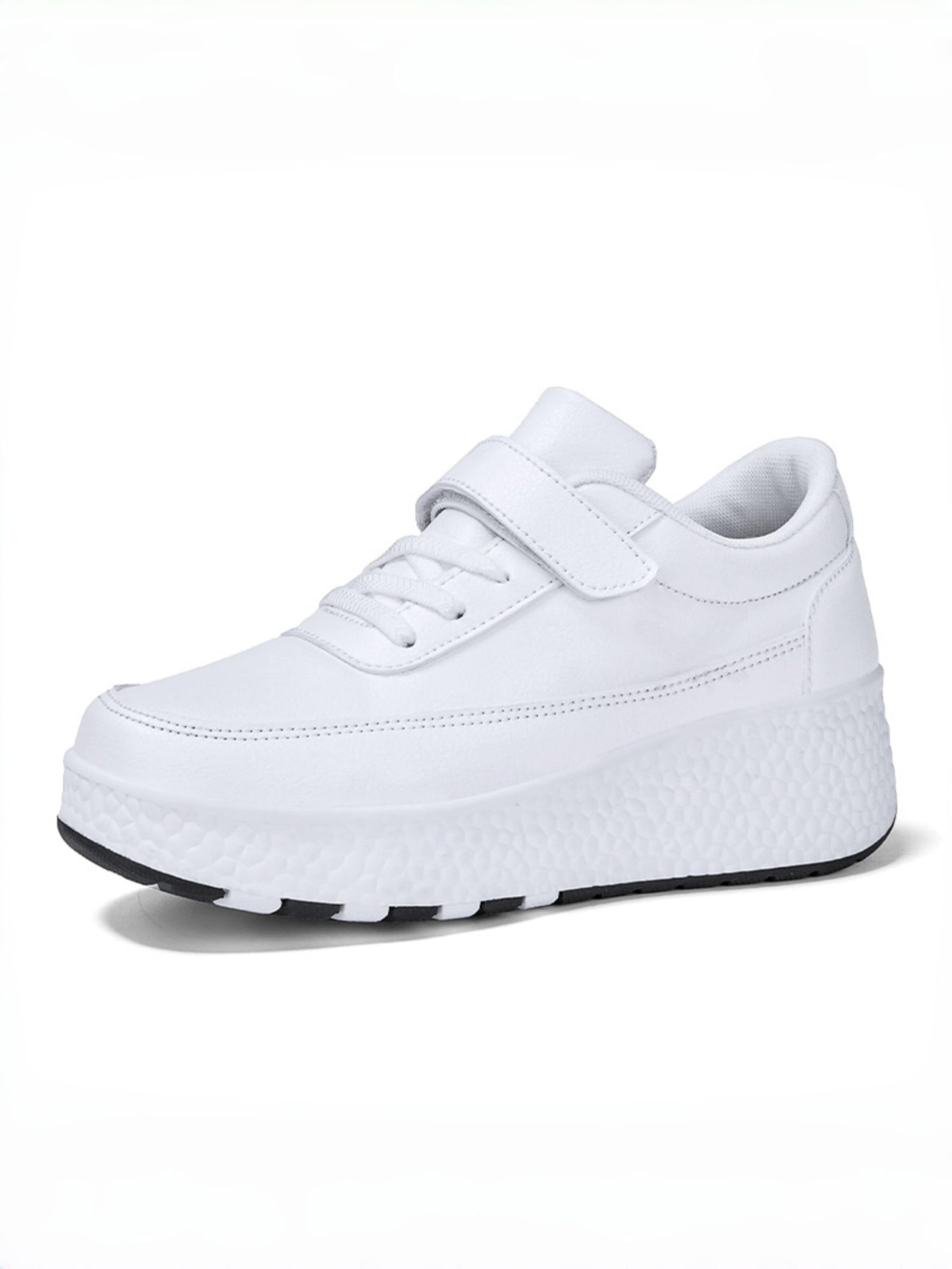HUSKSWARE Inline and Roller Skates 'Kinder Rollschuhe mit integrierten Rollen – 2-in-1 Heelys-Schuhe, Abnehmbare Rollen, Rutschfeste Sohle für Jungen & Mädchen' in White: front