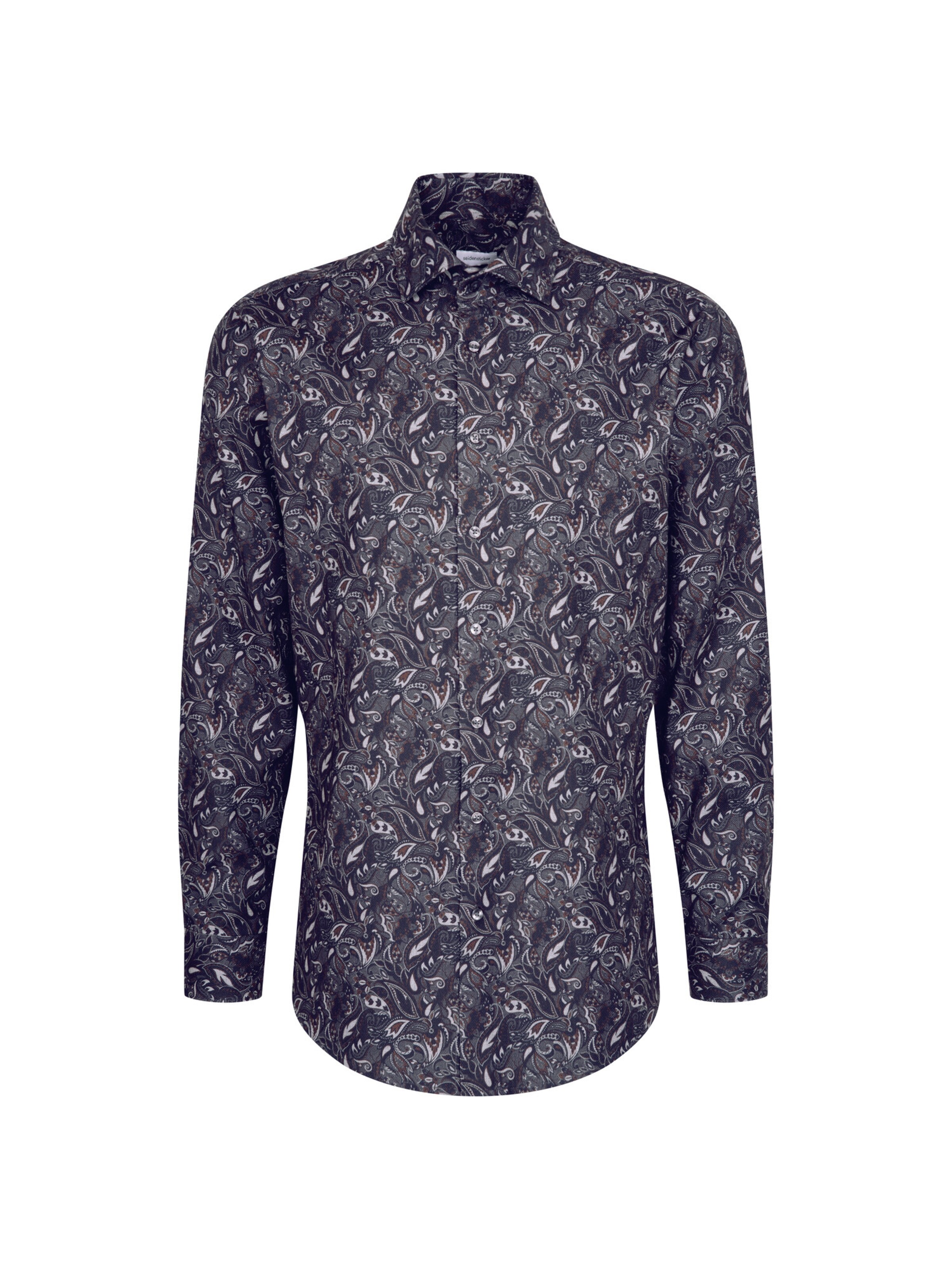 SEIDENSTICKER Regular fit Business shirt 'Schwarze Rose' in Grey: front