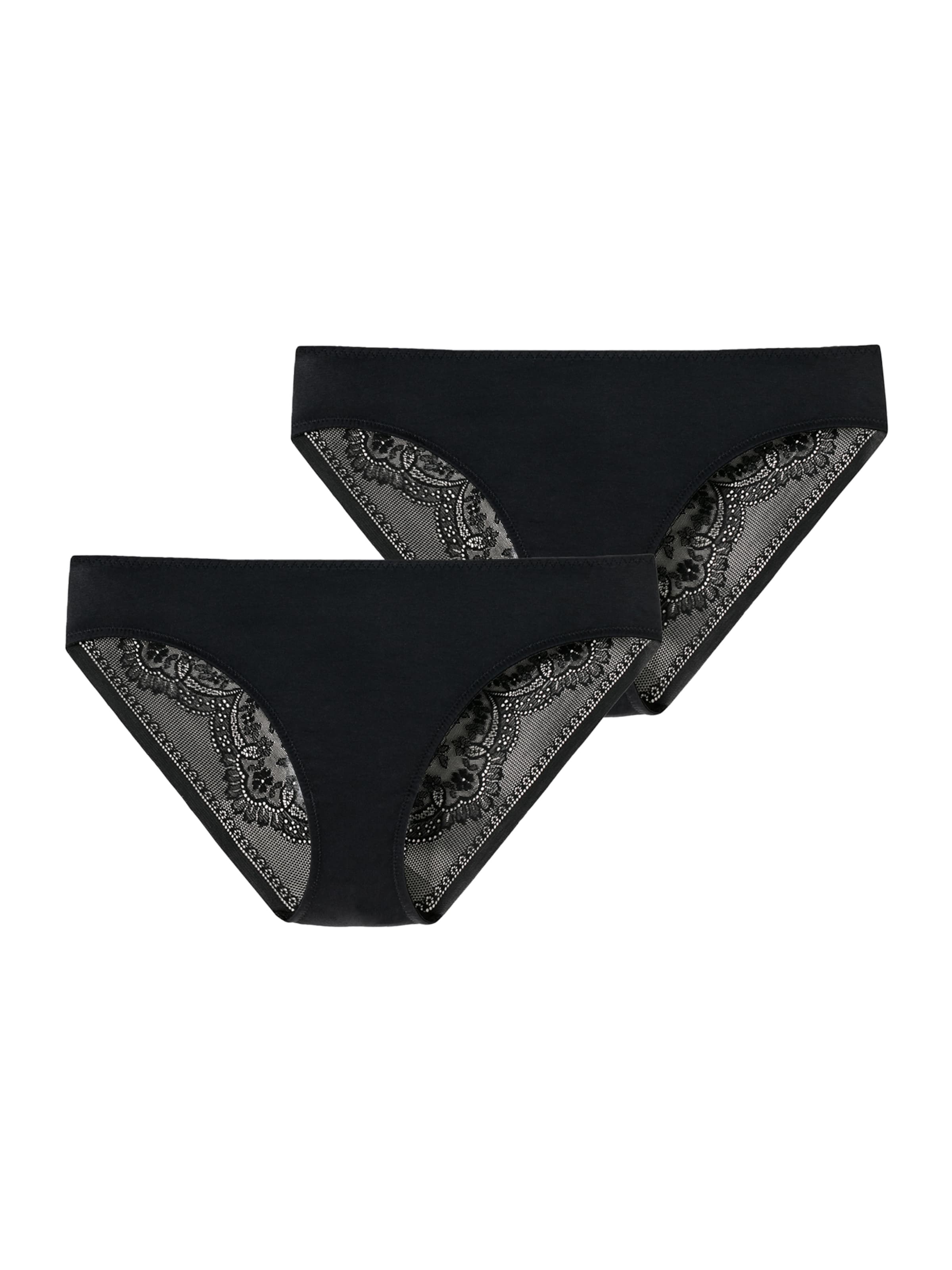SCHIESSER Slip 'Invisible Lace' in Schwarz: Vorderseite