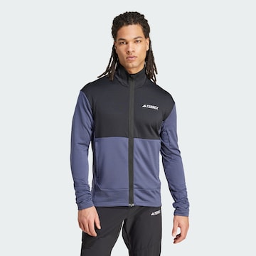 ADIDAS TERREX Funktionele fleece-jas in Blauw: voorkant