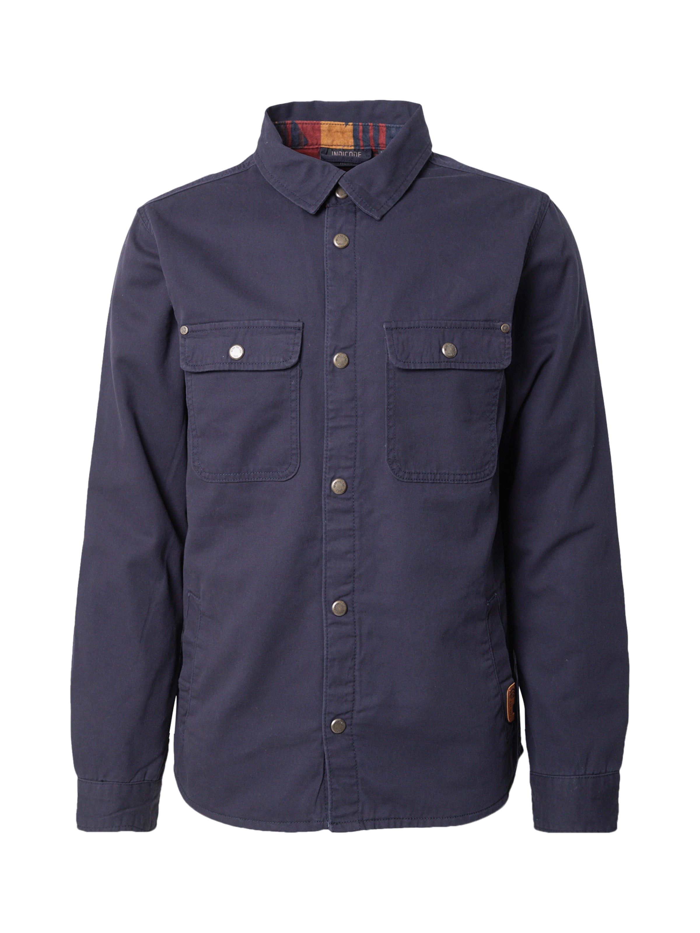 Coupe regular Chemise 'Kace' INDICODE JEANS en bleu : devant