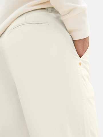 TOM TAILOR Zúžený Chino kalhoty – béžová