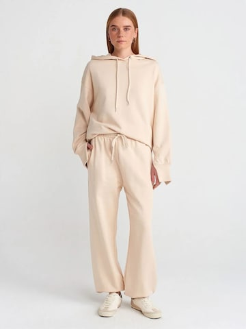 Dilvin Wide leg Sportbroek in Beige