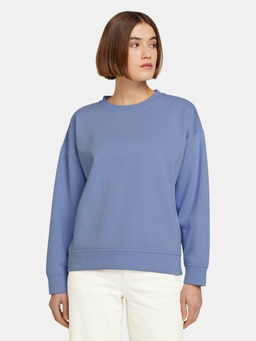 TOM TAILOR DENIM Sweatshirt in Blue: front