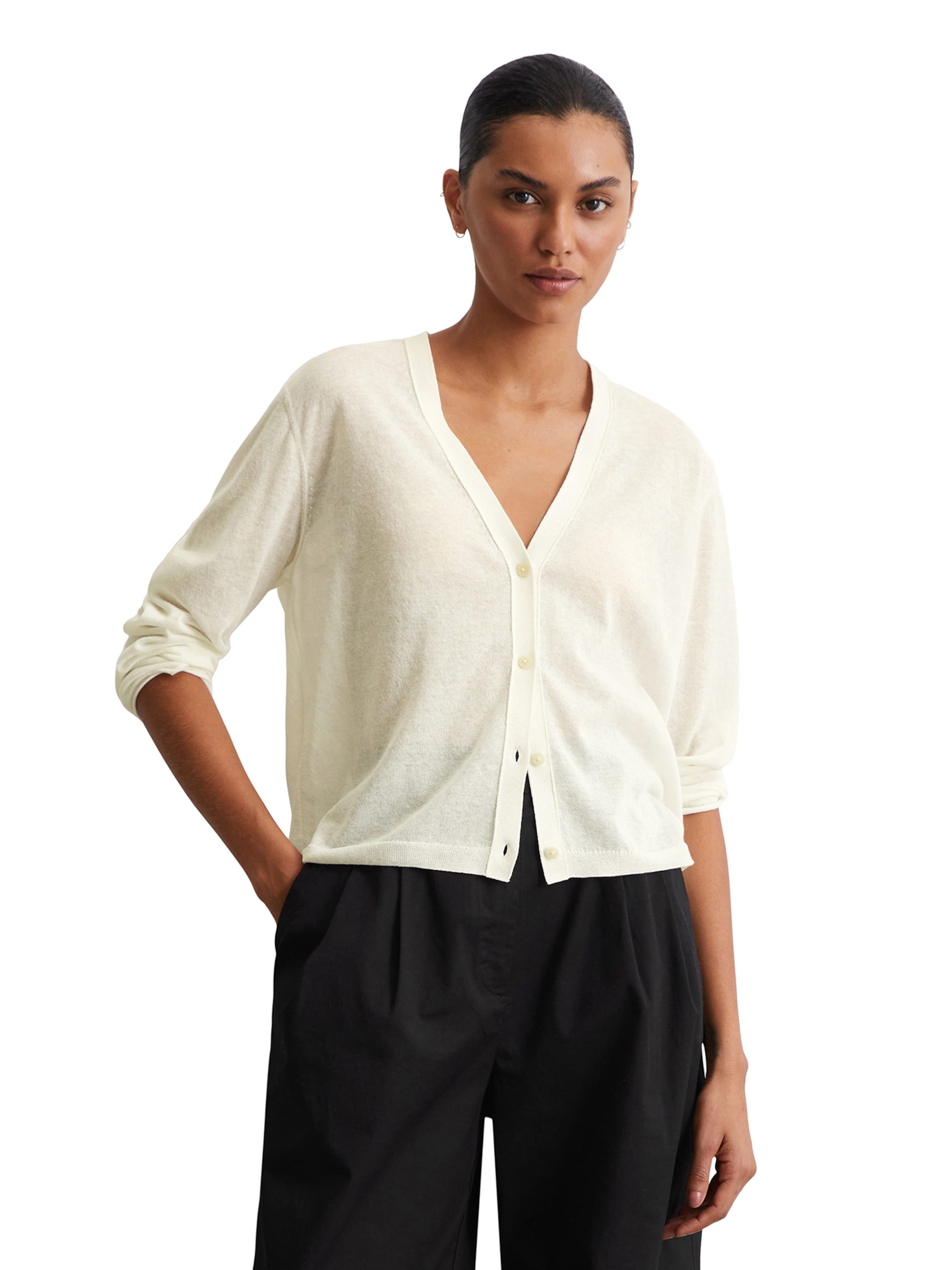 Marc O'Polo Cardigan i hvid: forside