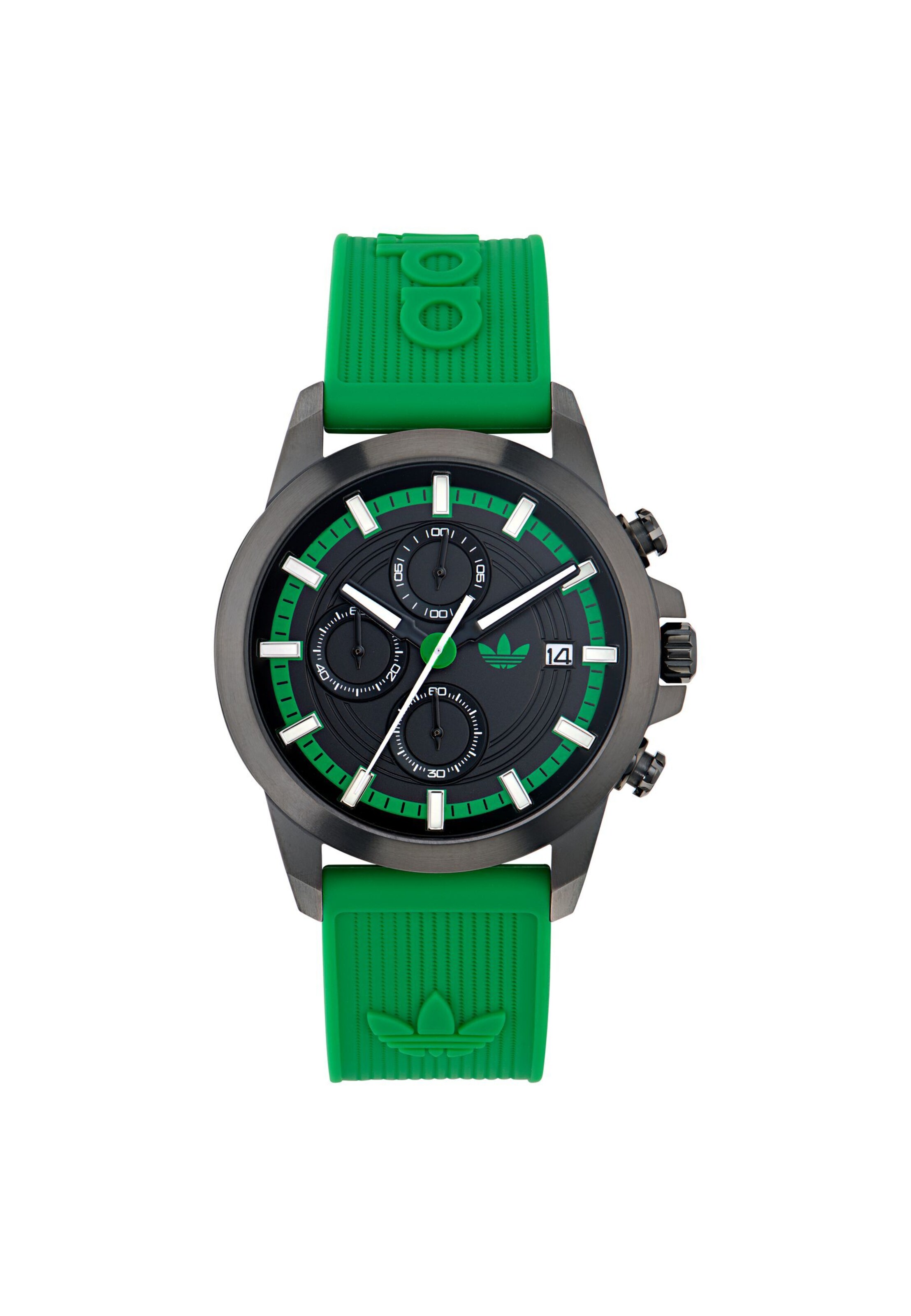 ADIDAS ORIGINALS Analogt ur 'EXPRESSION TWO CHRONO' i grøn: forside
