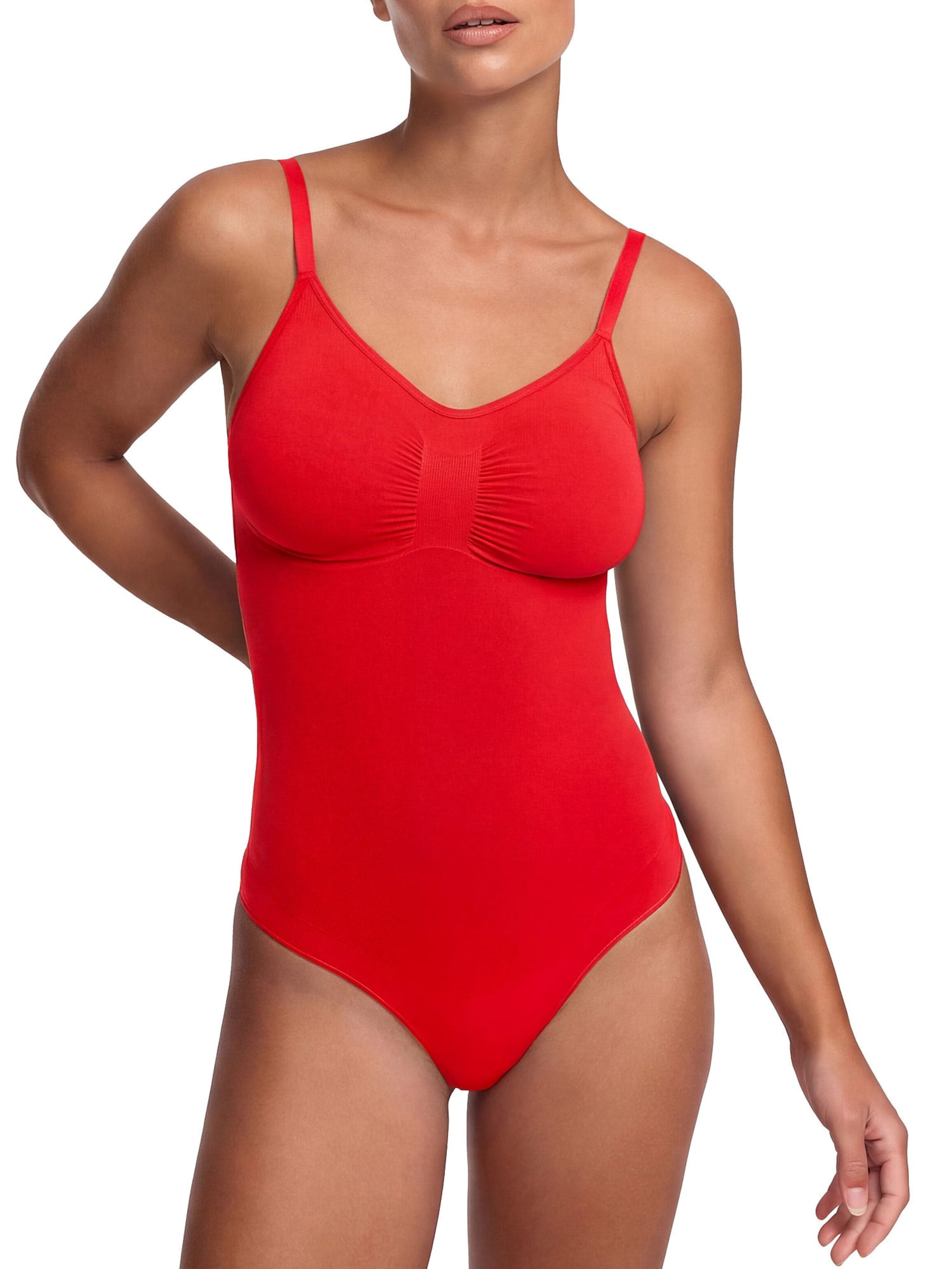 cfab (formerly creamy fabrics) Shaping bodysuit 'Sculpting Shapewear mit String' in Red: front