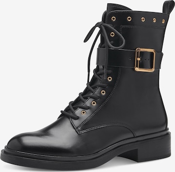 TAMARIS Lace-Up Ankle Boots in Black: front