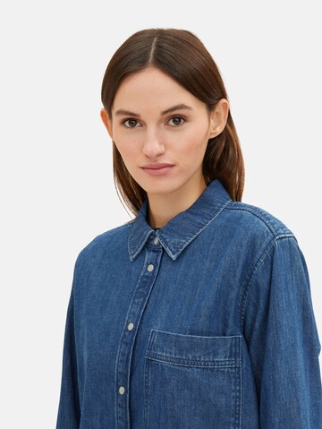 TOM TAILOR DENIM Bluse in Blau