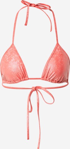 Calvin Klein Swimwear Triangel Bikinitop in Oranje: voorkant