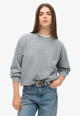 Sweat-shirt 'Essential' Superdry en gris : devant