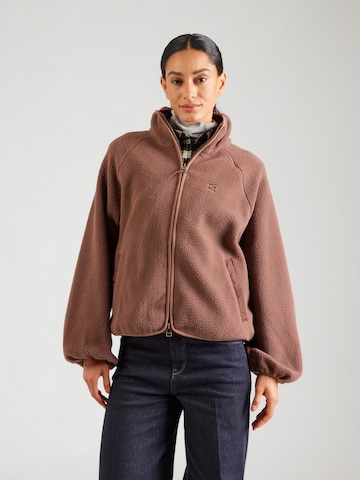 Embassy of Bricks and Logs Fleecejacke 'Cali' in Braun: Vorderseite