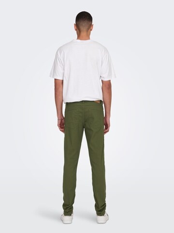 regular Pantaloni 'Loom' di Only & Sons in verde