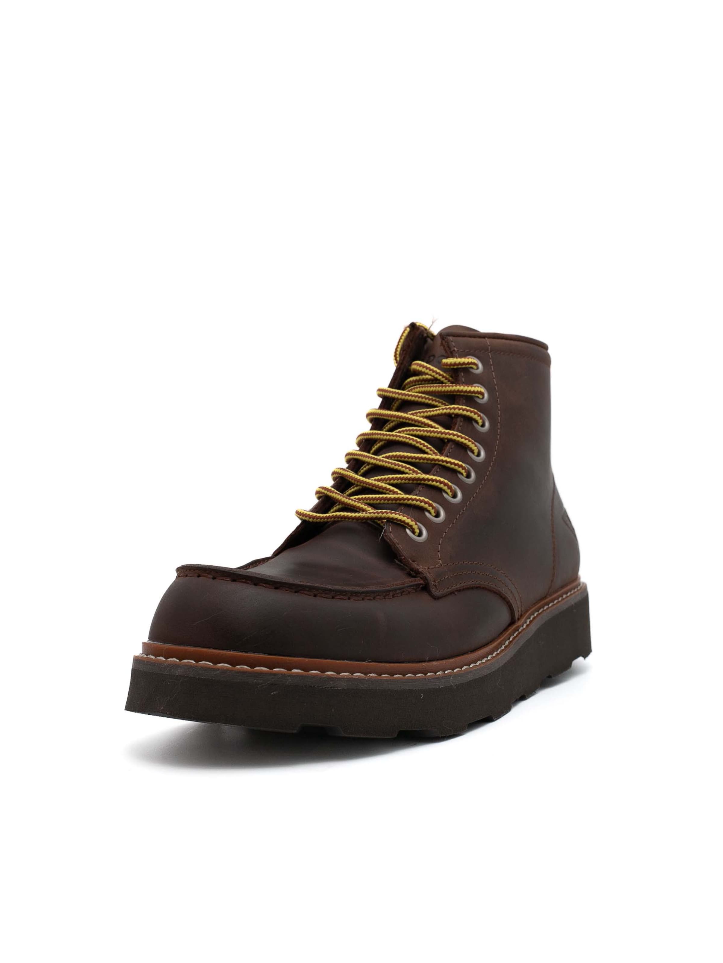 Docksteps Veterboots 'Oakland' in Bruin: voorkant