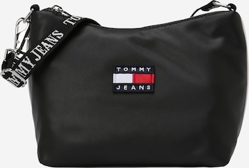 Tommy Jeans Axelremsväska 'Heritage' i svart: framsida