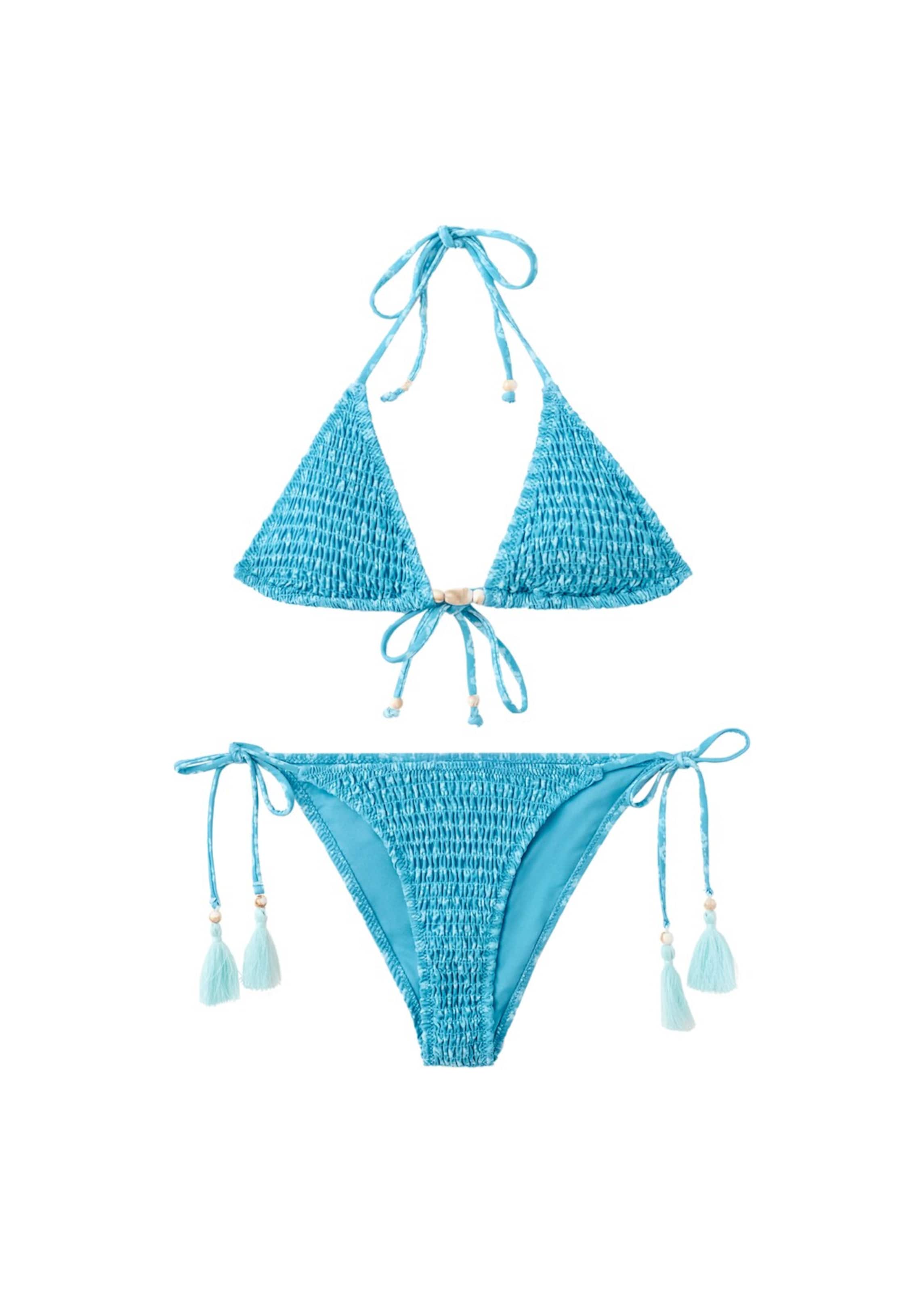 MANGO TEEN Triangle Bikini 'Maria2' in Blue: front