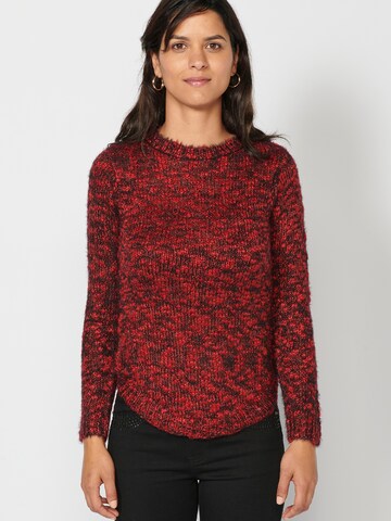 Pull-over KOROSHI en rouge : devant