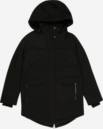KIDS ONLYPrijelazna jakna 'MAASTRICHT' - crna boja: prednji dio