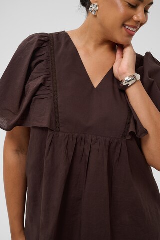 KAFFE CURVE Blouse 'KCkarlia' in Bruin