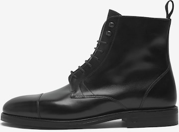Henry Stevens Veterboots 'Winston' in Zwart: voorkant