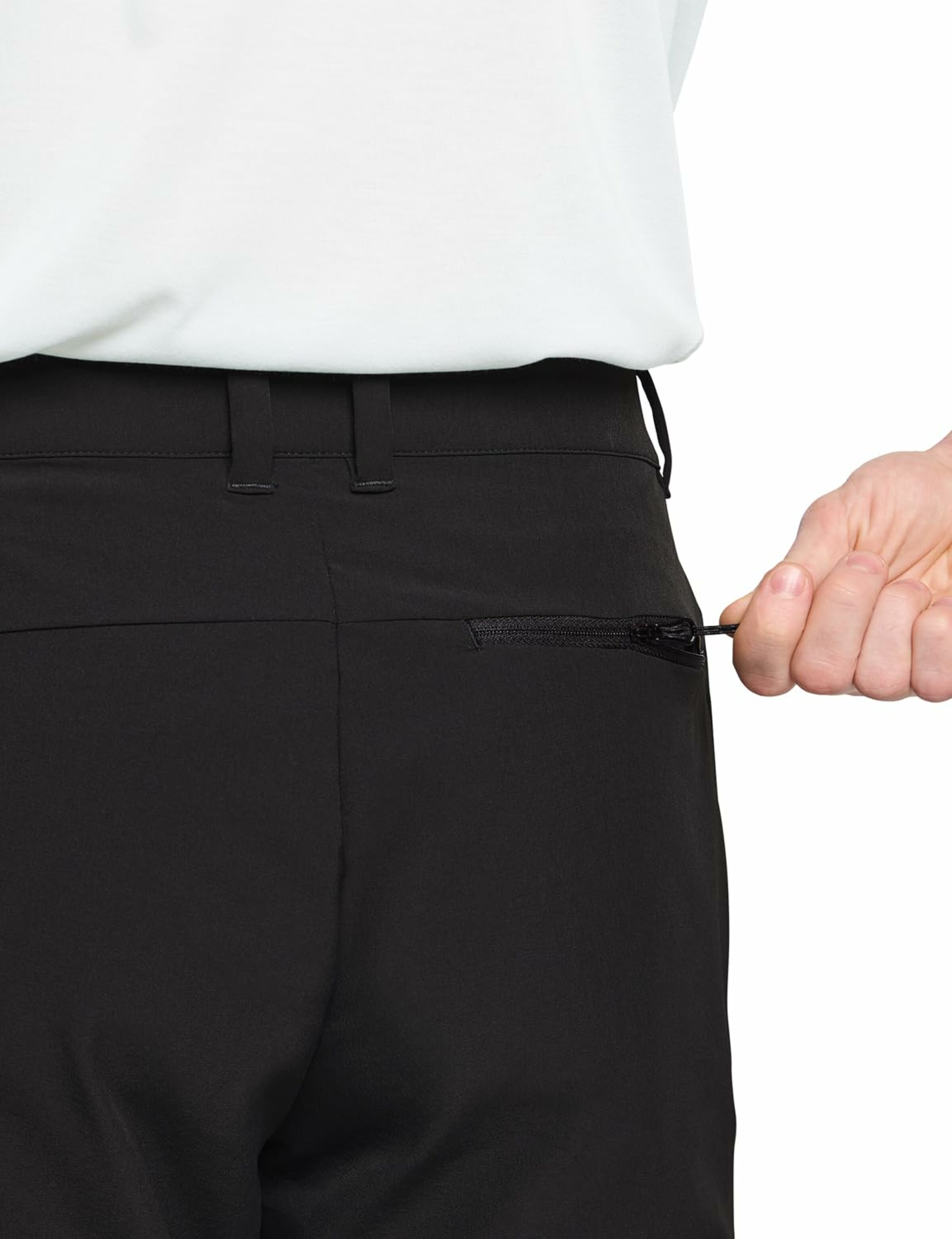 JACK WOLFSKIN Regular Outdoor trousers in Black