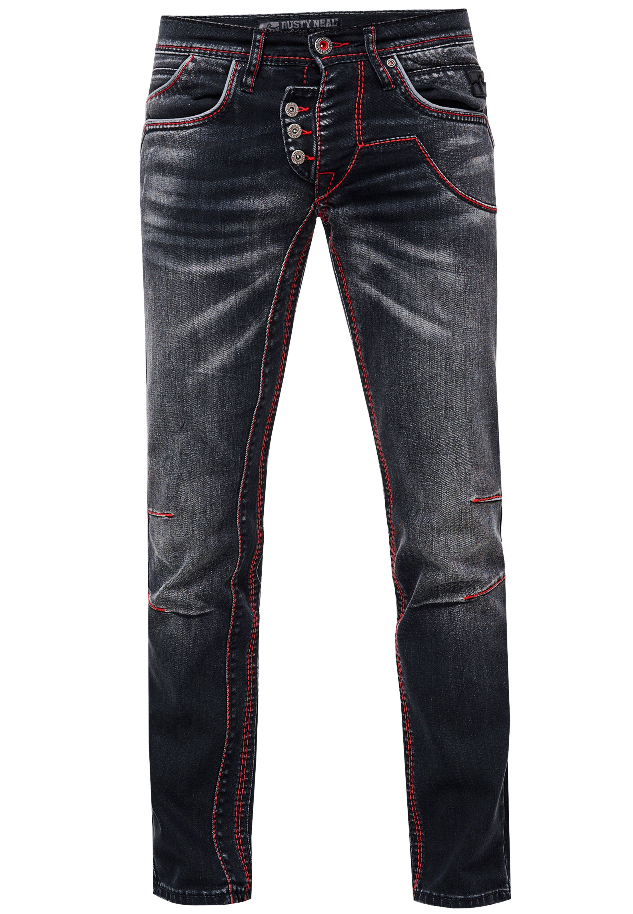 Rusty Neal Jeans 'RUBEN 45' in Red / Black, Item view