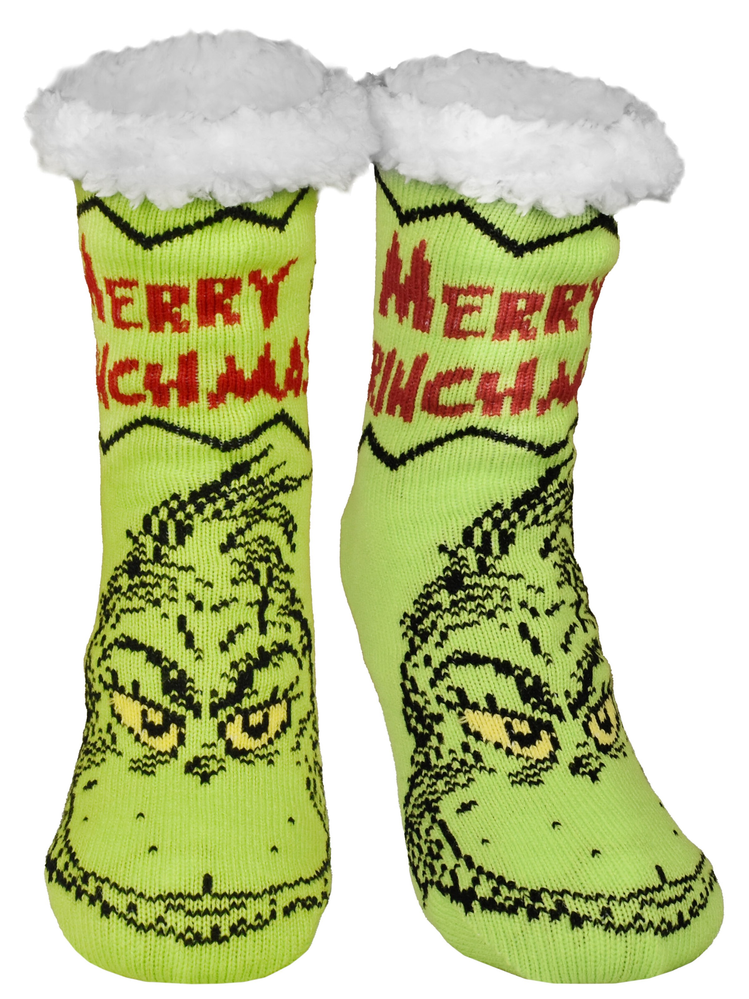 The Grinch Socks 'Hüttensocken Merry Grinchmas' in Green: front