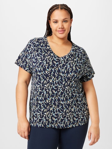 T-shirt Fransa Curve en bleu : devant