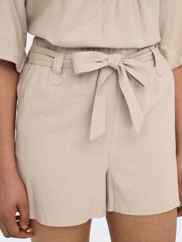 ONLY Regular Trousers 'Caro' in Beige