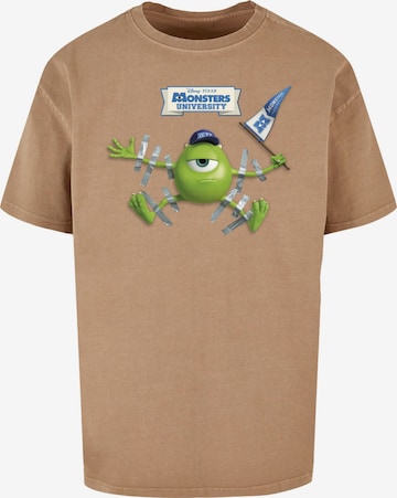 ABSOLUTE CULT Shirt 'Monster University - Taped Mike' in Beige: front