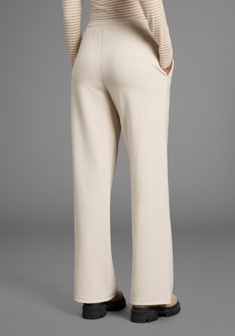 OCEAN SPORTSWEAR Wide Leg Hose in Beige
