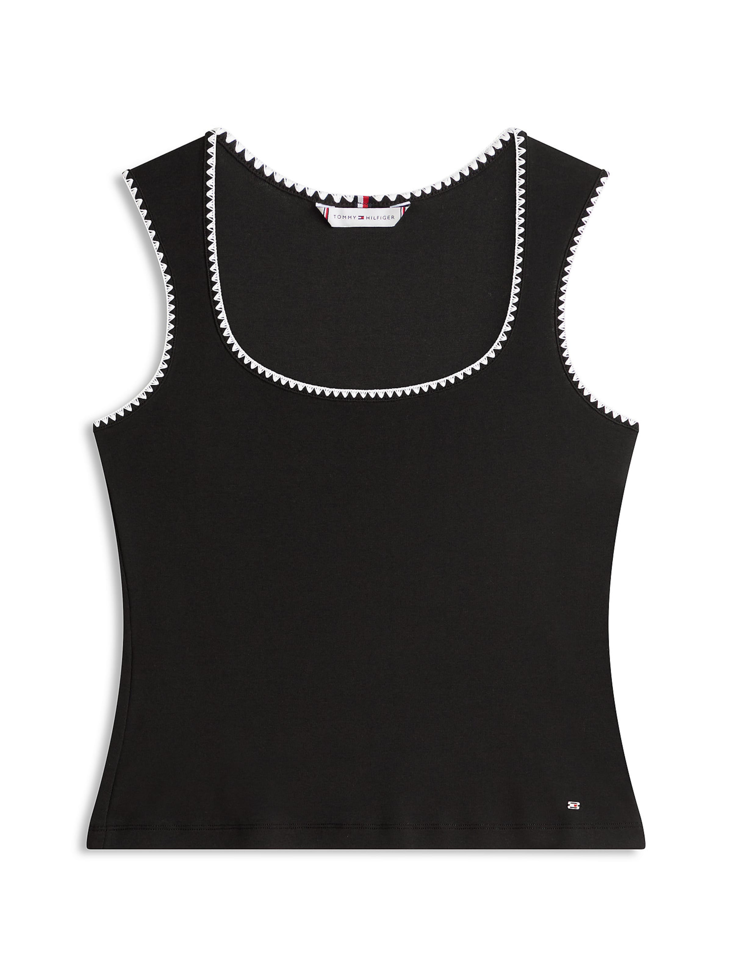 TOMMY HILFIGER Top in Black: front