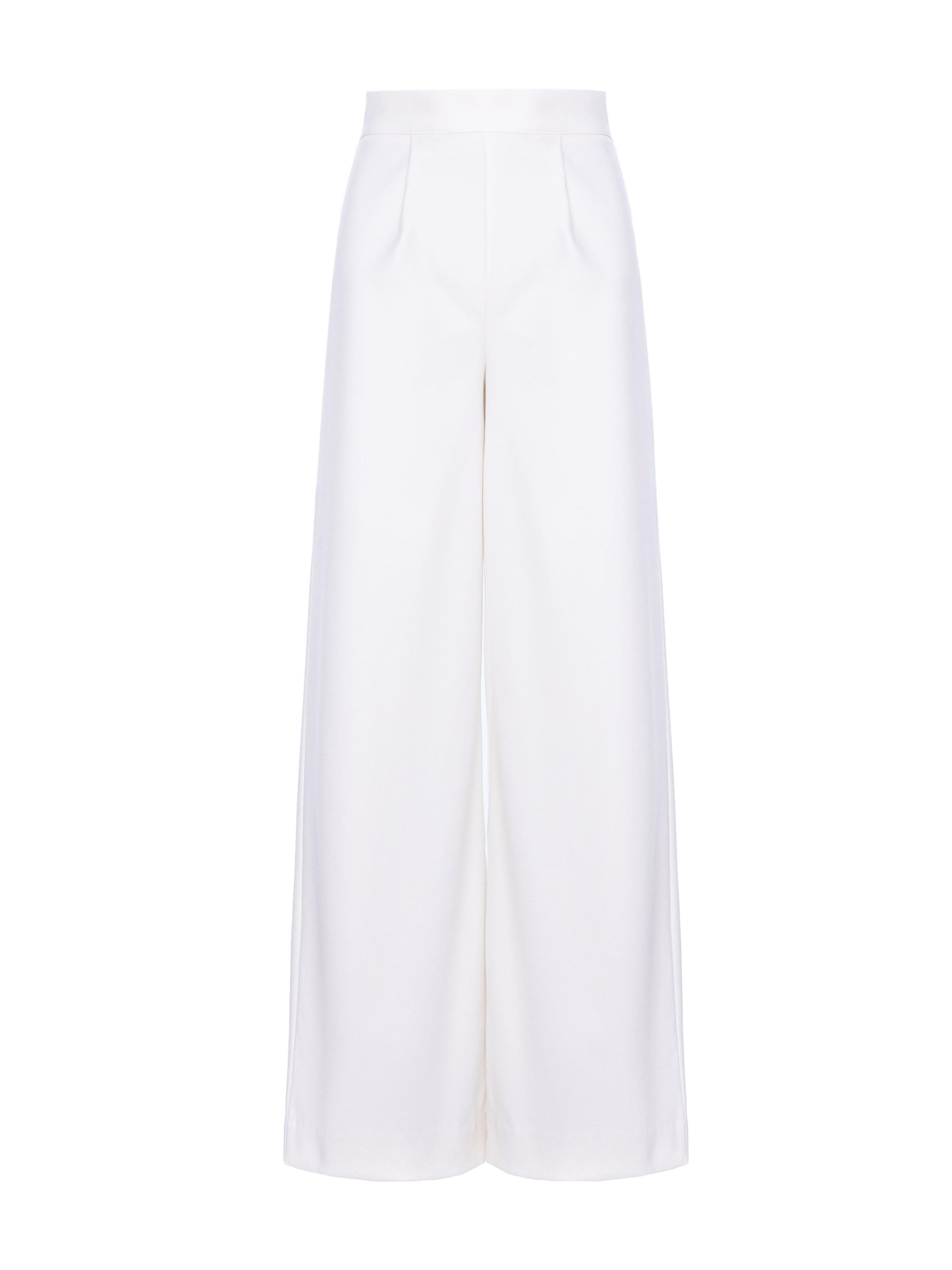 AVENUE N°29 Trousers 'Wool Wide Leg' in White, Item view