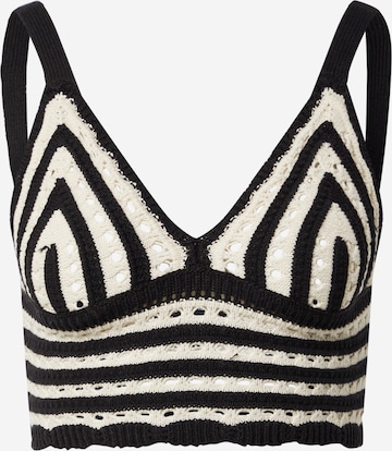 Tops en tricot 'Ellie' Gina Tricot en noir : devant