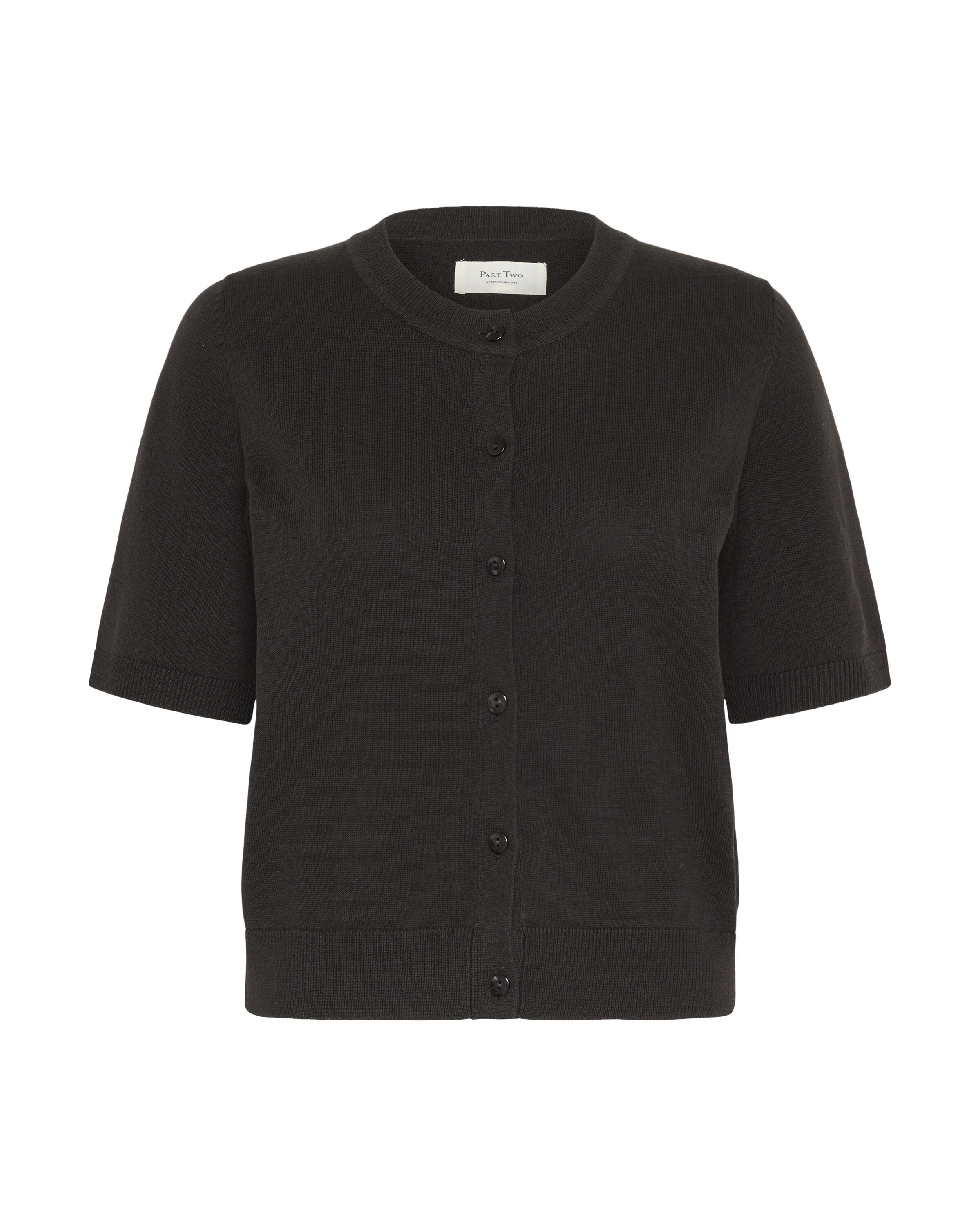 Part Two Gebreid vest 'Tatiana' in Zwart: voorkant