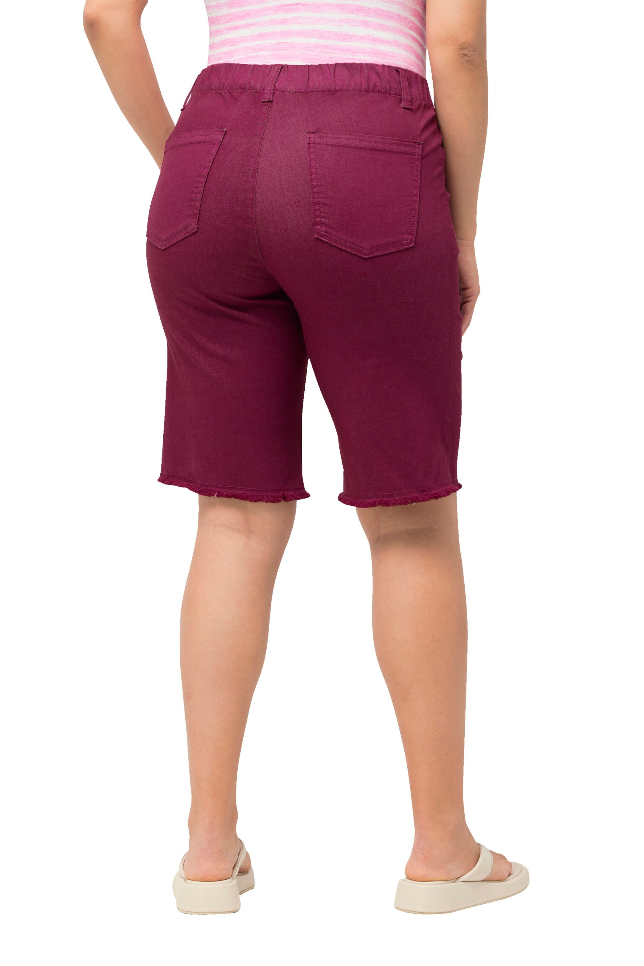 Ulla Popken Slimfit Broek in Lila