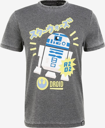 Recovered T-Shirt 'Star Wars R2D2' in Grau: Vorderseite