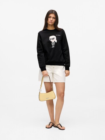 Felpa 'Ikon' di Karl Lagerfeld in nero