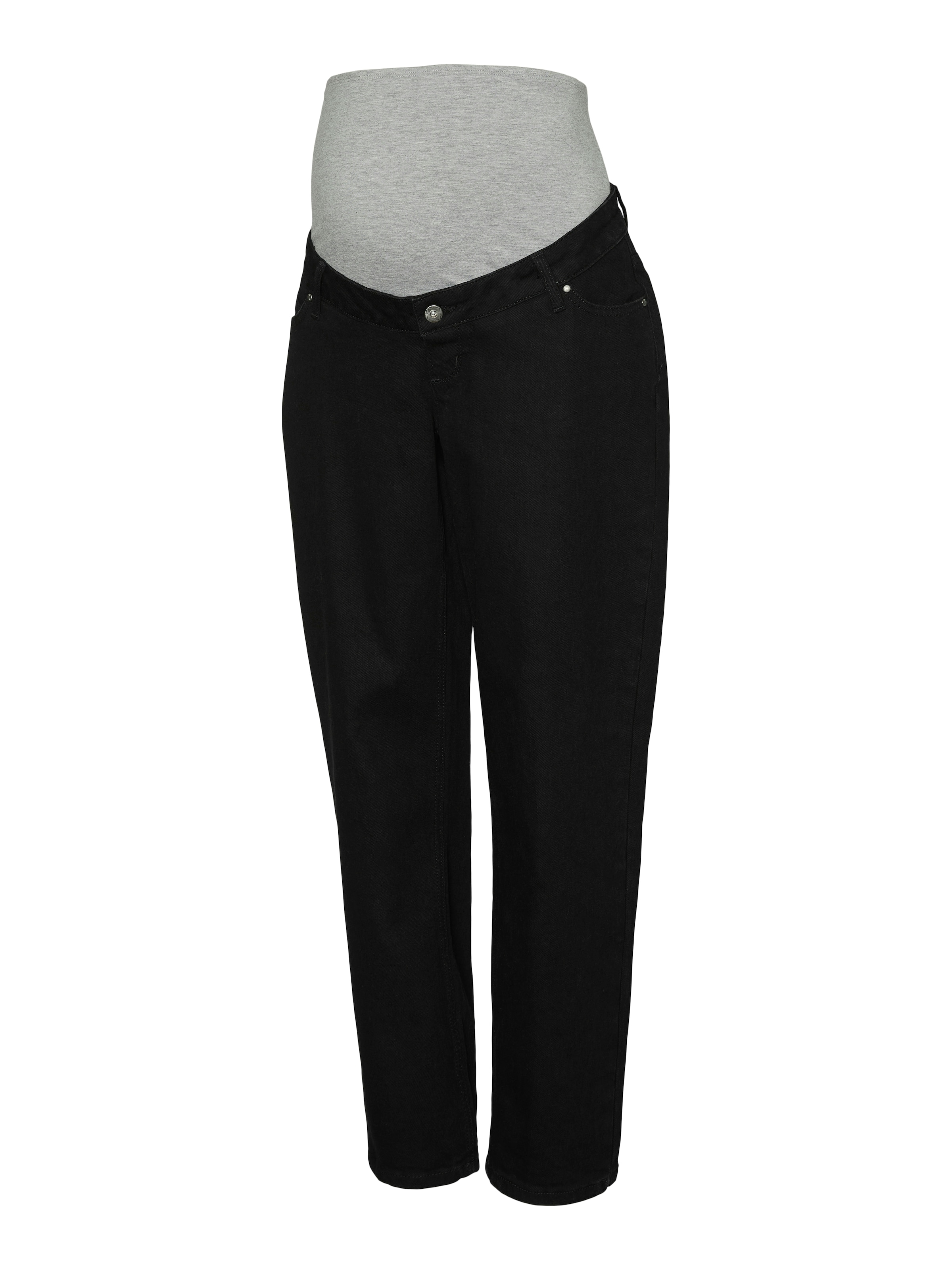 MAMALICIOUS - Loosefit Calças de ganga em preto: frente