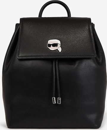 Karl Lagerfeld Backpack 'Ikonik Flap' in Black: front