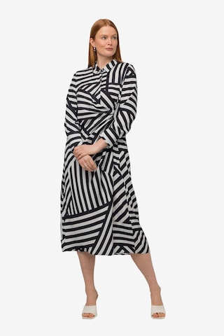 Ulla Popken Shirt Dress in Black: front