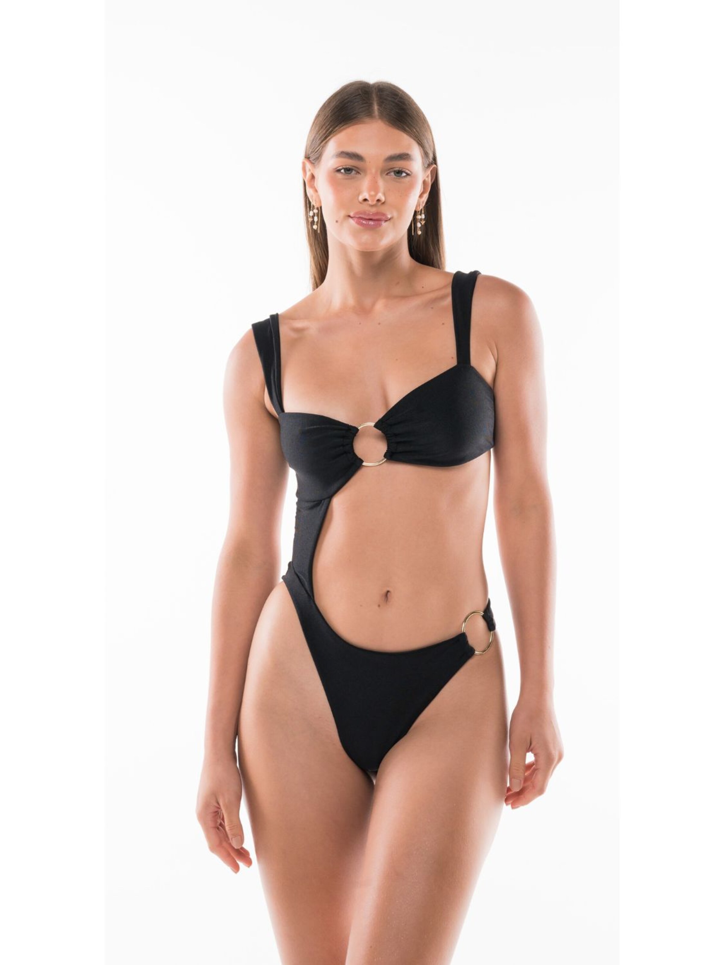 Acuarela Brand Bandeau Swimsuit 'Sirena' in Black