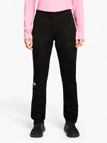 ZIENER Regular Workout Pants in Black: front