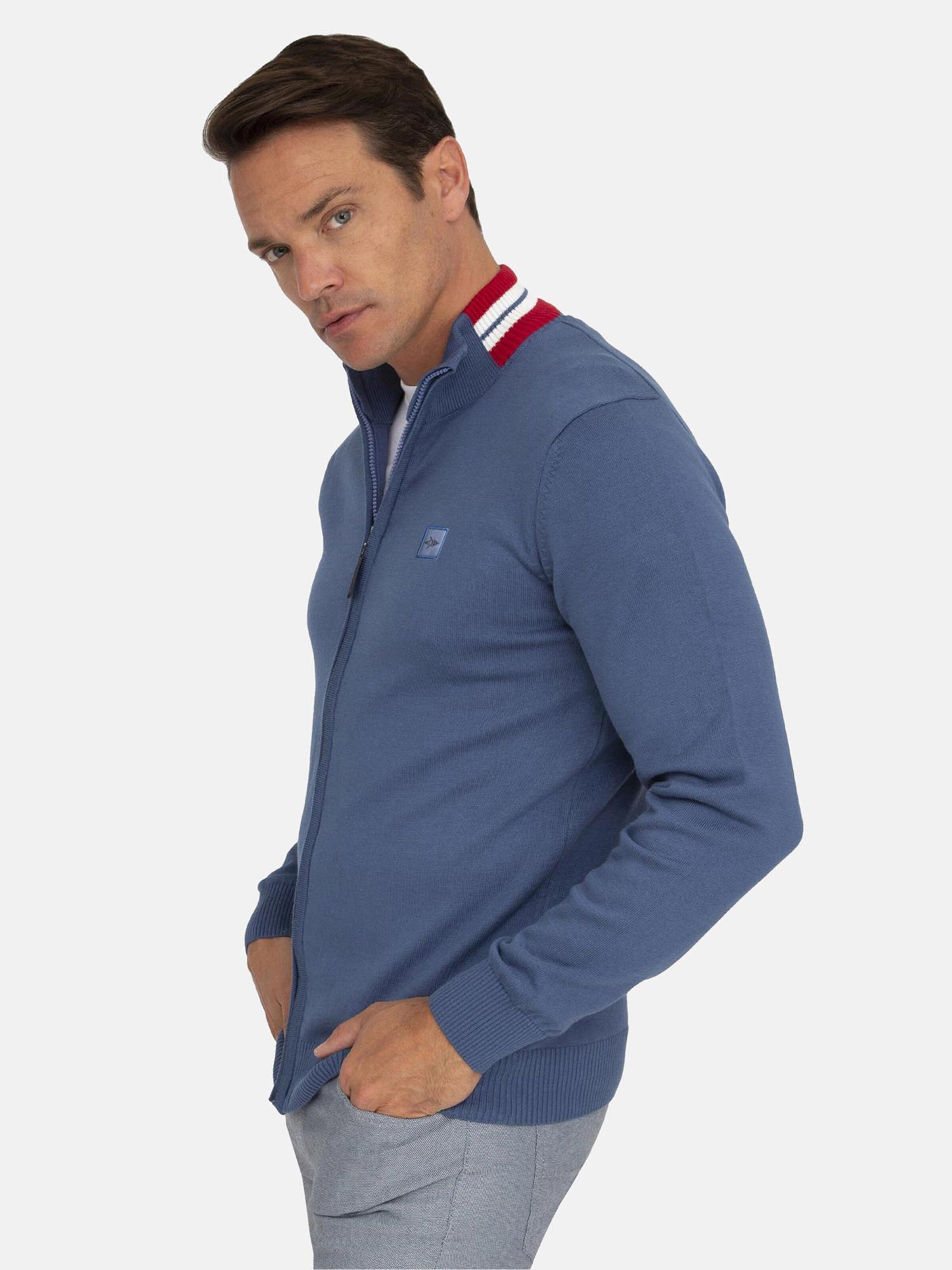 Jacey Quinn Плетена жилетка в синьо